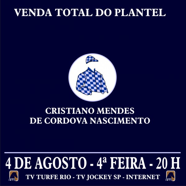 VENDA TOTAL DE PLANTEL - CRISTIANO MENDES DE CORDOVA NASCIMENTO