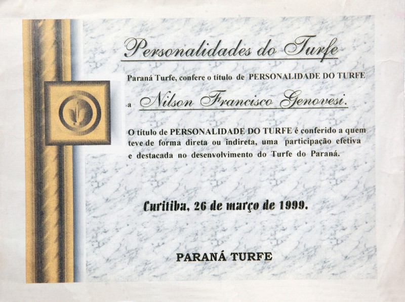 Nilson recebe o título de Personalidade do Turfe
